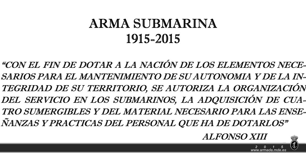 1915. DECRETO CREACION ARMA SUBMARINA